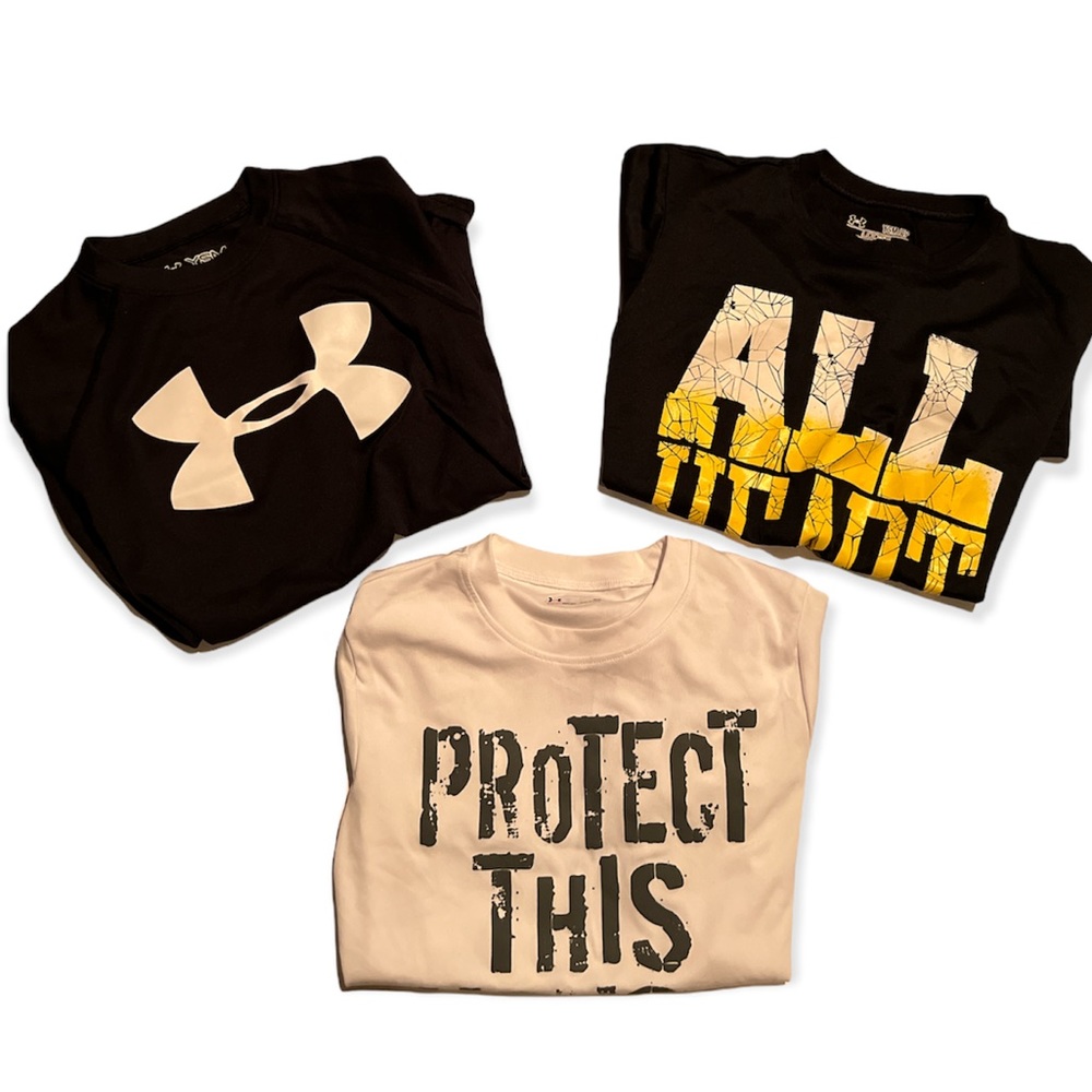 BUNDLE Boys UNDER ARMOUR Tee Shirts YMS
